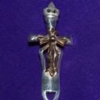 Cross Sword Silver Pendant